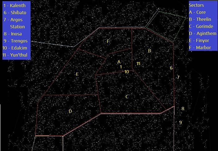 Kalenth Hegemony star map