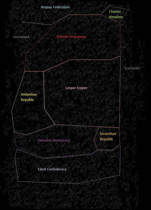 Orion Spur star map